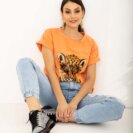 2214-OG Pomarańczowa bluzka z nadrukiem Cheetah (4)