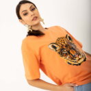 2214-OG Pomarańczowa bluzka z nadrukiem Cheetah (7)