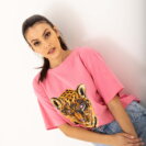 2214-PK Różowa bluzka z nadrukiem Cheetah (2)