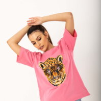 2214-PK Różowa bluzka z nadrukiem Cheetah (4)