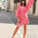 2217-PK Różowa sukienka midi panterka (12)